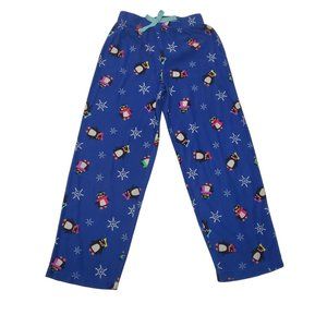 Total Girl Women's Penguin Pajamas  Large Blue  Penguin Polyester